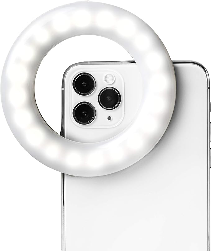 Selfie One - Ring Light for Phone, iPhone, Android or Laptop | 3 Adjustable Light Modes | Rechargeable Batteries | Clip On Design | Perfect for Beauty, Influencers, Creators by LITTIL
