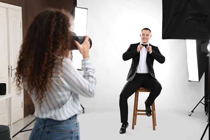 Denny Mfg Seamless Paper Backdrop for Photoshoot, True White 107 in x 36 ft | Backdrop Roll, Matte Finish for Portraits, Product Photos and Video Shoots, Includes Free Roll Gaffer Tape (2 in x 13 ft) - Image 5