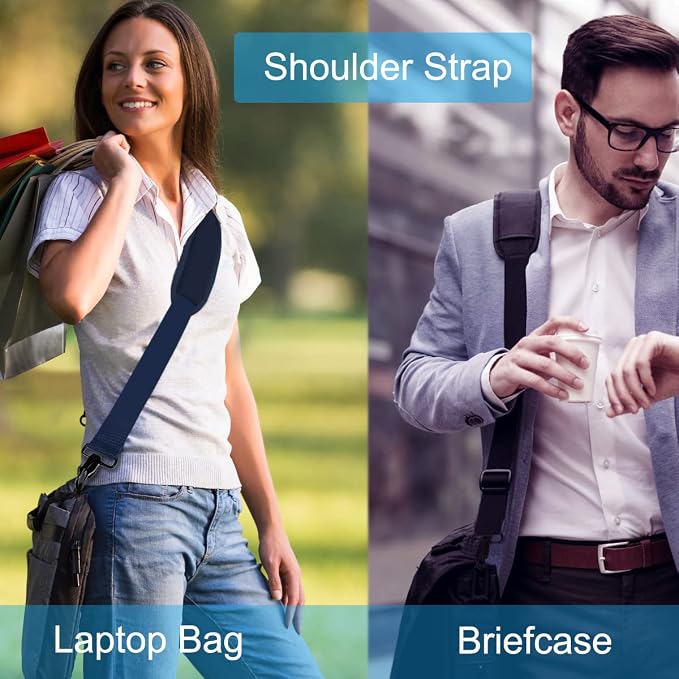 Shoulder Strap, Durable 55" Universal Replacement Laptop Shoulder Strap, Adjustable Comfortable Belt with Metal Hooks for Briefcase, Computer Messenger Bag, Laptop Case Luggage/Duffel/Camera, (Blue) - Image 7