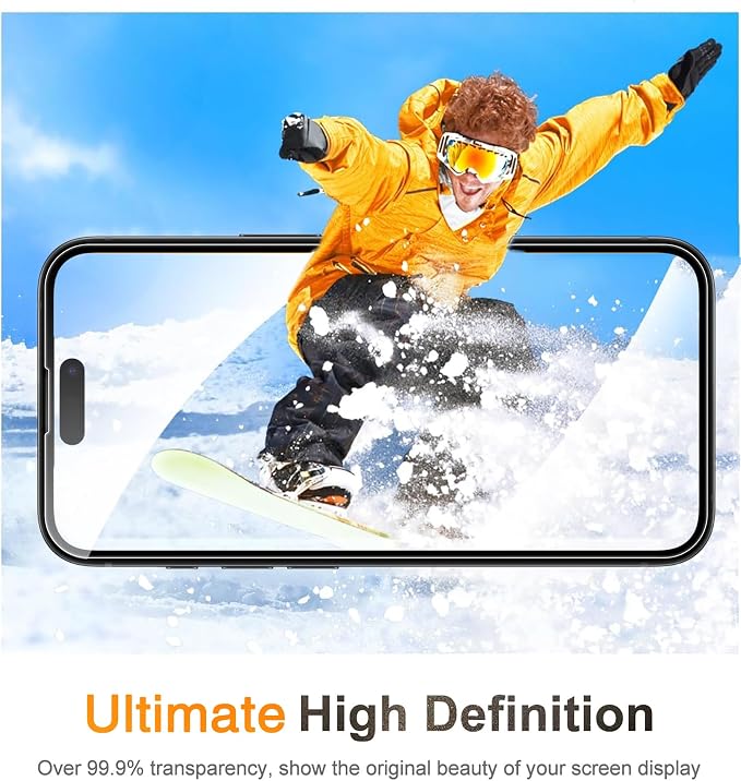 Wiaocit Tempered Glass Screen Protector for iPhone 14 Pro | 3+3 Pack, 9H Hardness, Camera Lens Protector, Installation Frame, Bubble Free, Case Friendly - Image 7