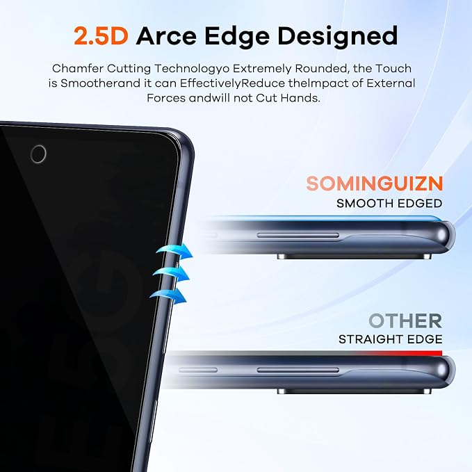 3+3 for Samsung Galaxy S23 FE 5G Privacy Screen Protector Camera Protector | 9H Tempered Glass Cell Phone Protector Camera Lens Protector - Image 7