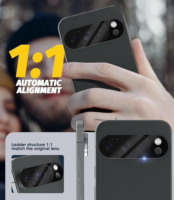 Orzero (5 Pack) Camera Lens Protector for Google Pixel 10 Pro, Protector de Cámera Tempered Glass 9H Precise Camera Cutouts Anti-Scratch Does Not Affect Night Shots and Flash - Image 3