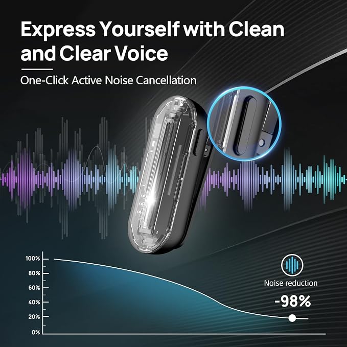 SYNCO Wireless Lavalier Microphone for iPhone 15/16/17, USB-C Wireless Mic with Noise Cancellation, 492ft Range, Real-Time Monitoring, Plug & Play Lapel Mic for TikTok, YouTube, Vlog & Streaming - Image 6
