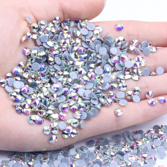 Jollin Hotfix Rhinestones Flatback Crystal Gems 7.2mm SS34, Crystal AB | 288pcs Hot Fix Crystals Glass Rhinestones for Bedazzling, Crafting, Clothes, Shoes & Accessories DIY Decoration - Image 2