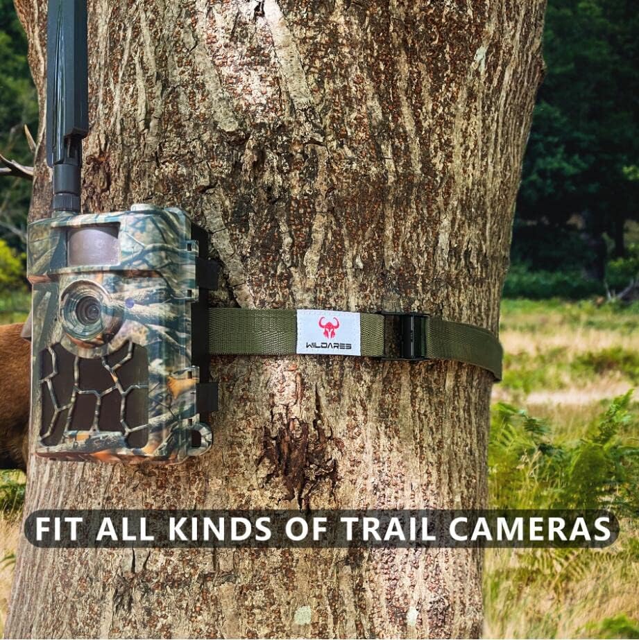 1" x 6.6' Trail Camera Strap,1800 lbs,Heavy-Duty Game Camera Strap,Tree Belts,Durable Nylon Fiber,Alloy Buckle (Brown 2Pcs) - Image 3