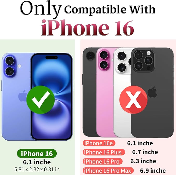 HNHYGETE for iPhone 16 Case with Screen Protector: [Military Grade 20ft. Drop Tested] Slide Camera Cover Ring Shockproof Protective Phone Case for - iPhone 16 (Rose Gold) - Image 2