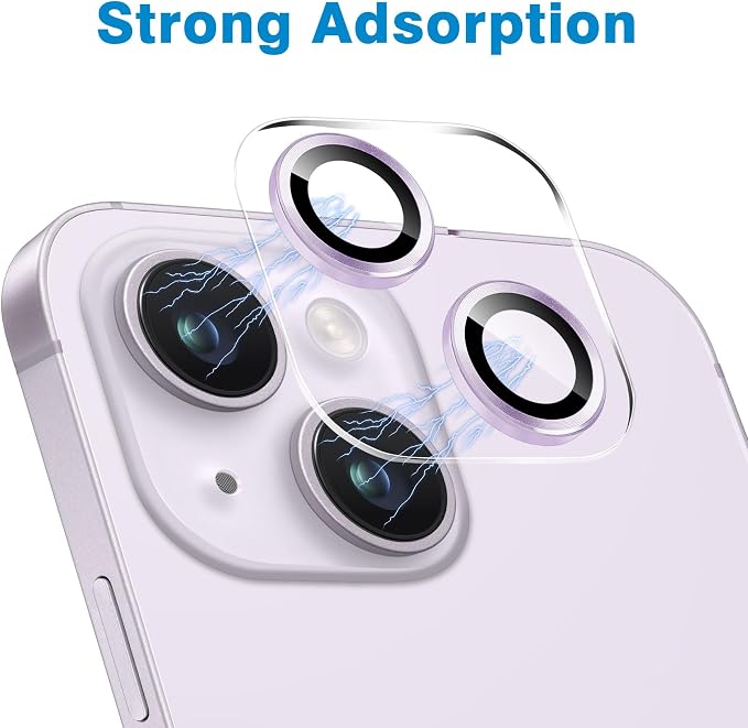 Dengduoduo 3 Pack Tempered Glass Camera Lens Protector for iPhone 15 6.1" & for iPhone 15 Plus 6.7", Ultra HD, 9H Hardness, Anti-Scratch, Case Friendly, Easy to Install [No Affect on Night Shots] - Image 3