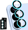 for Samsung Galaxy S26 Plus Camera Lens Protector, Individual Metal Ring Tempered Glass Lens Cover, [Strong Adsorption] Scratch Resistant Ultra-Thin HD Clear Lens Cover, 1 Set-Blue Shine by Btscase