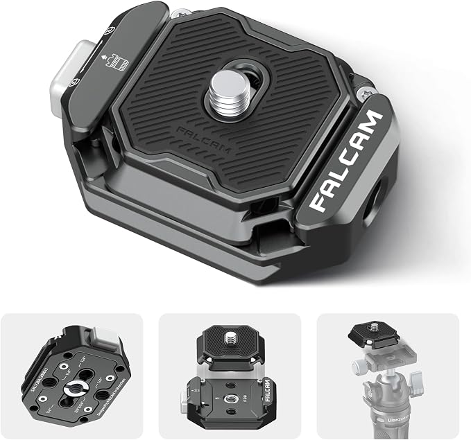 ULANZI F38 Multi-Hole Camera Quick Release Plate Kit | 1/4" to 3/8" Mount Quick Release System QR Plate Camera Tripod Mount Adapter for Sony Canon Monopod DSLR Stabilizer Slider by ulanzi