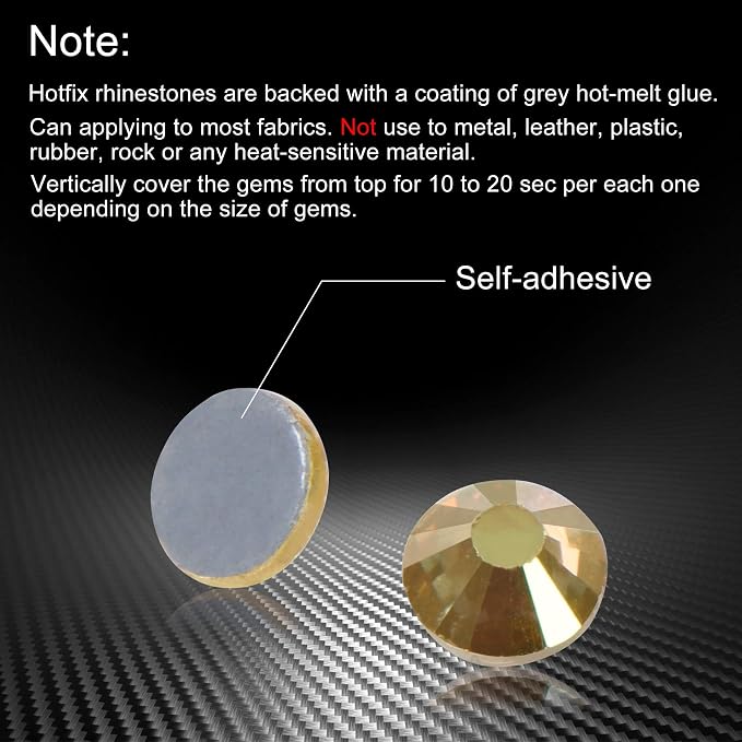 Jollin Hotfix Rhinestones Flatback Crystal 2.4mm SS8, Metallic Sunshine | 2880pcs Hot Fix Crystals Glass Rhinestones for Bedazzling, Crafting, Clothes, Shoes & Accessories DIY Decoration - Image 5