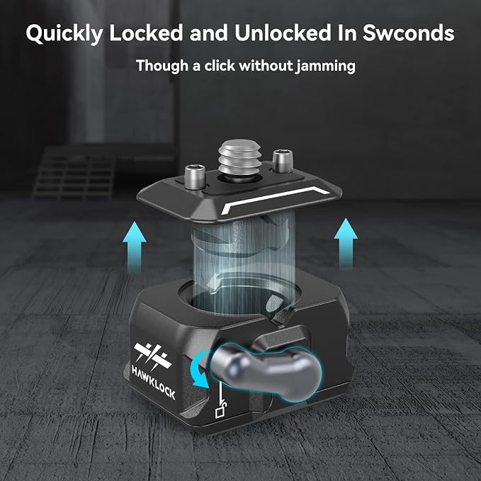SMALLRIG Quick Release Plate Drop-in Quick Release Camera Mount Adapter | Mini Plate with 1/4" Screw, for Camera Clamp, Super Clamp, Ball Head, Tripod, Magic Arm, Stabilizer, Field Monitor - 3513C - Image 2
