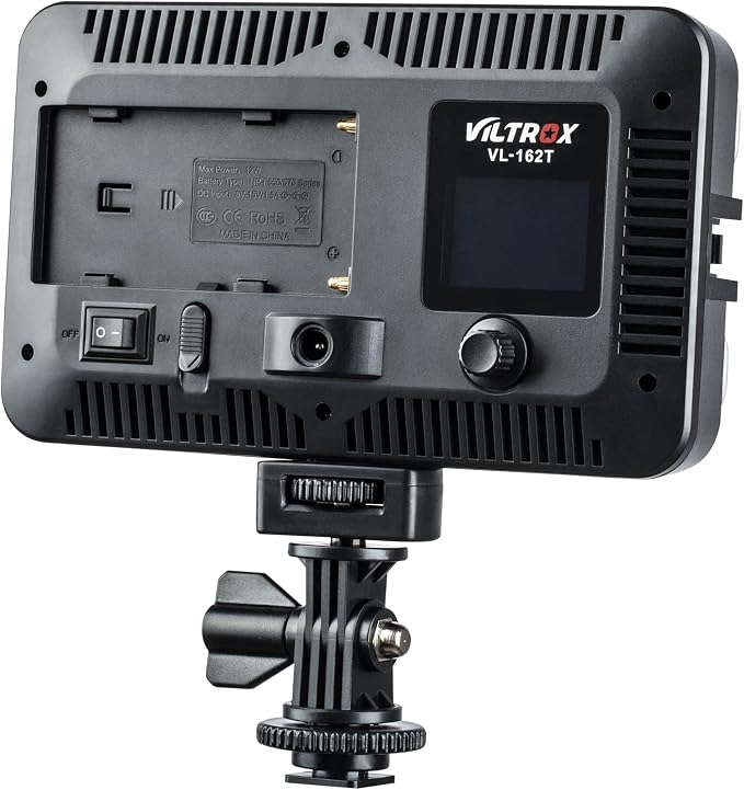 VILTROX VL-162T CRI95+ LED Video Light, Portable Camera Photo Light Panel Dimmable for DSLR Camera Camcorder with Battery, Charger, High Brightness, 3300K-5600K Bi-Color, White Filter and LCD Display - Image 2