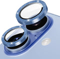 Suoman for iPhone 17 Camera Lens Protector, Blue | Bling Glitter, Independent Metal Crystal, Tempered Glass, Strong-Adhesion, Does not Affect Night Shots by Suoman
