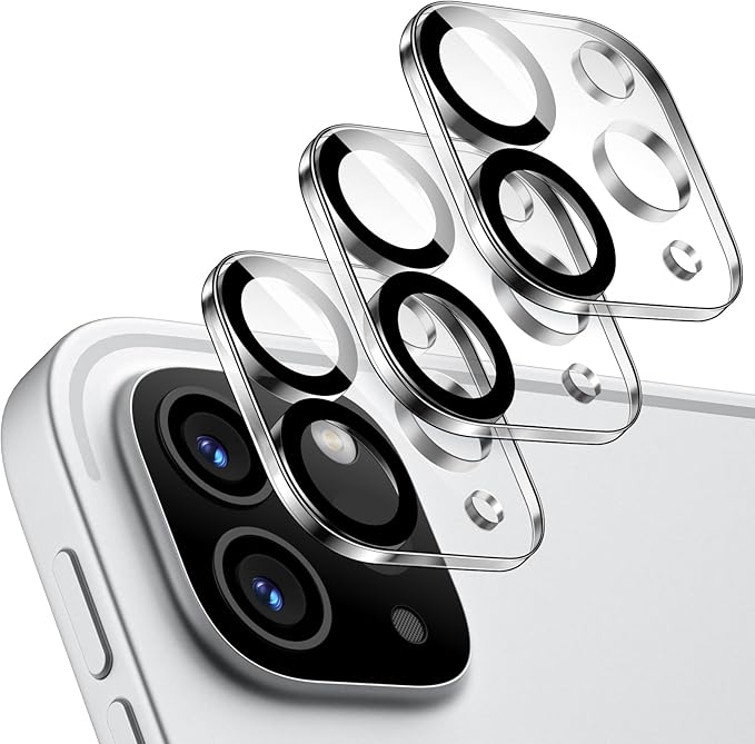 JETech Camera Lens Protector for iPad Pro 11"/12.9", 3-Pack | For 2022/2021/2020 Model, 9H HD Clear Tempered Glass, Full Coverage Protection, Anti-Scratch Design, Easy Installation by JETech