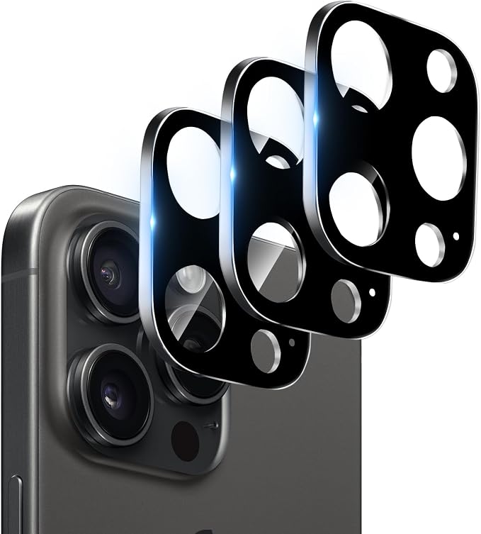 Dengduoduo 3 Pack Camera Lens Protector for iPhone 12 Pro Maz 6.7", Tempered Glass, Ultra HD, 9H Hardness, Anti-Scratch, Case Friendly, Easy to Install [No Affect on Night Shots] by Dengduoduo