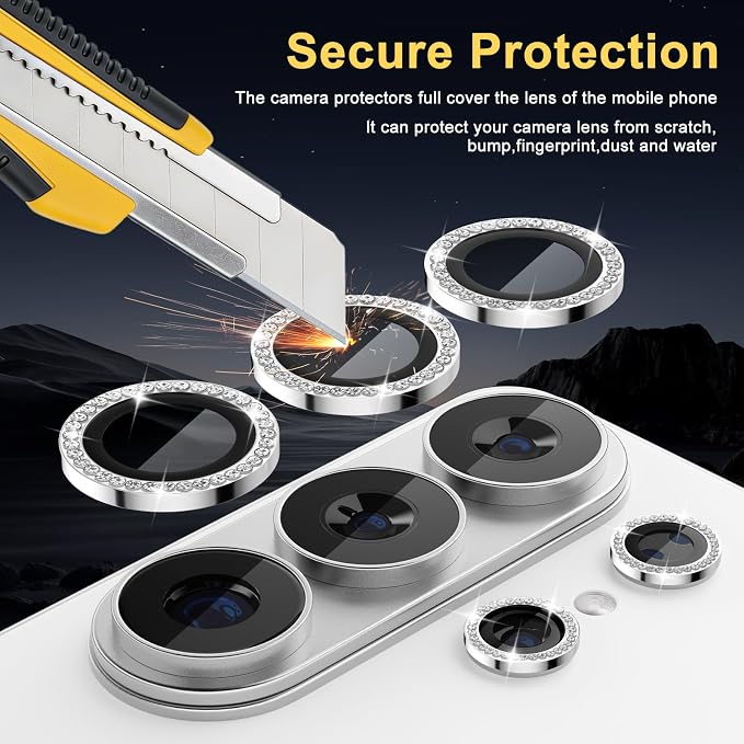 Camera Lens Protector for Samsung Galaxy S26 Ultra, Diamond Silver | Tempered Glass, Auto-align Tray, Easy Installation, Case Friendly, Anti-Scratch, HD Clear, Ultra Slim - Image 2
