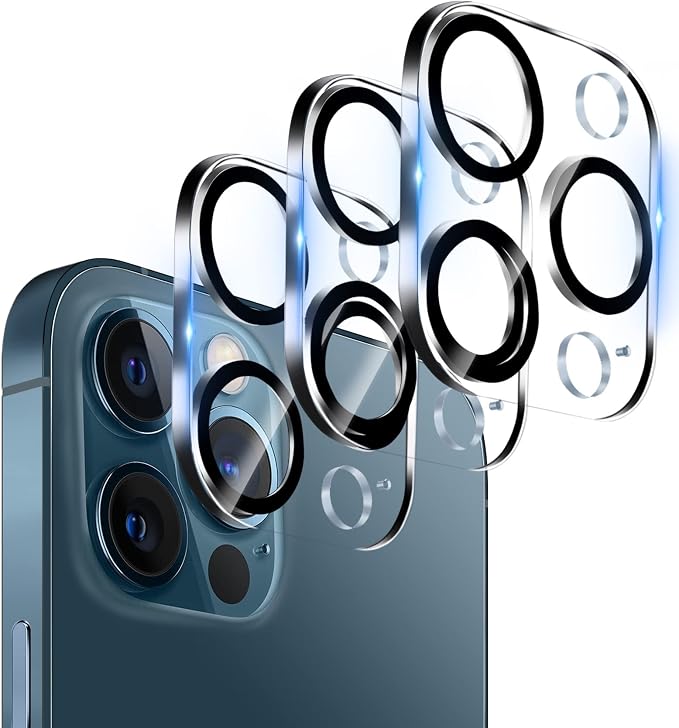 Dengduoduo 3 Pack Tempered Glass Camera Lens Protector for iPhone 12 Pro 6.1", Ultra HD, 9H Hardness, Anti-Scratch, Case Friendly, Easy to Install [No Affect on Night Shots] by Dengduoduo