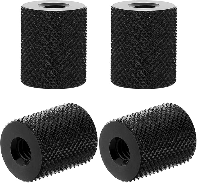 4 Pcs Double Female Thread Tripod Cylinder Adapter Screw 1/4 to 1/4 with Center 1/4-20 Thread Photography Equipment Camera Tripod Nut Accessories Suitable for Electric Rails and Light Stands by Vin+Beauty
