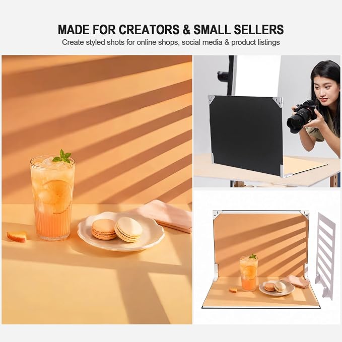 Yoocheese Photo Backdrop for Product Photography, Tabletop Kit, 16.5x11.7in | Create product photos with realistic backgrounds for food, jewelry and small products for content creators and online sellers - Image 6