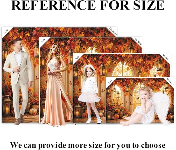 Fall Window Backdrop for Photography 10x8 Thanksgiving Party Decorations | Autumn Pumpkin Maple Photo Backdrop with Butterfly Floral Sunflower Friendsgiving Theme Background Photo Booth Props Vinyl - Image 7