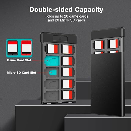 HEIYING Switch Game Card Case for Nintendo Switch 2 | Portable Game Card Case, Metal Shell with Soft Silicone Lining,40 Precise Slots, Magnetic Closure for Easy Storage & Access - Image 2