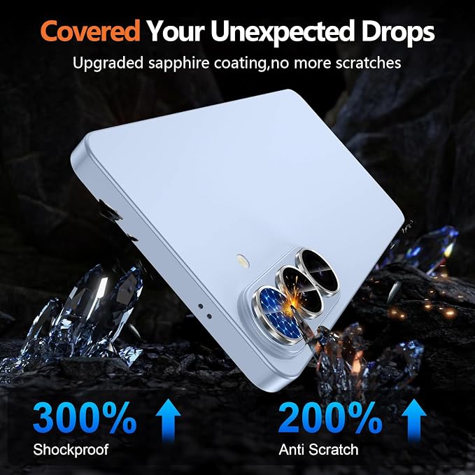for Samsung Galaxy S26 Camera Lens Protector, Individual Metal Ring Tempered Glass Lens Cover, [Strong Adsorption] Scratch Resistant Ultra-Thin HD Clear Lens Cover, 1 Set-Clear Ring - Image 5