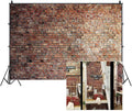 12x8ft Vintage Red Brick Wall Backdrop for Photoshoot Old Brickwall Backgrounds for Photography Newborn Baby Shower Adults Wedding Portrait Photography Backdrop Wallpaper Photo Studio Props by Unknown