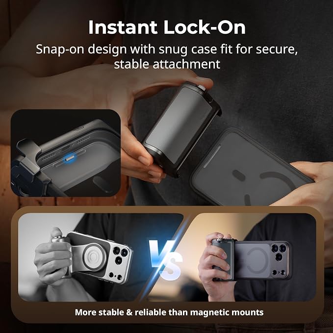 SMALLRIG FilMov Photography Grip Kit w/Filter for iPhone 17 Pro Max, Ergonomic Grip with Shutter & Zoom, 3400mAh Battery Wireless Remote, Phone Creator Kit for Filmmaking, Selfie, YouTube - 6301 - Image 6