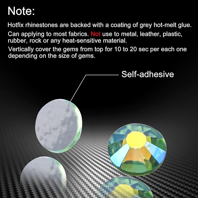 Jollin Hotfix Rhinestones Flatback Crystal Gems 6.4mm SS30, Light Green AB | 288pcs Hot Fix Crystals Glass Rhinestones for Bedazzling, Crafting, Clothes, Shoes & Accessories DIY Decoration - Image 5