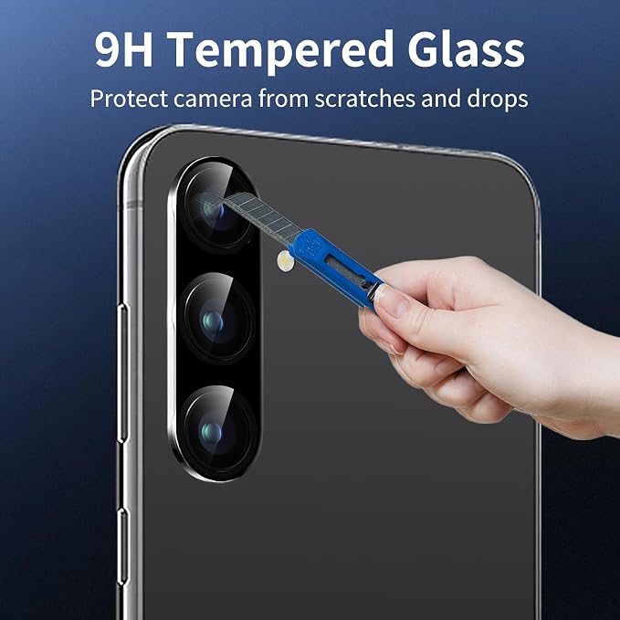 3 Pack Camera Lens Protector for Samsung Galaxy S25, Tempered Glass Camera Protector Lens Cover, Ultra HD, 9H Hardness, Anti-Scratch, Case Friendly, Easy to Install [No Affect on Night Shots] - Image 4