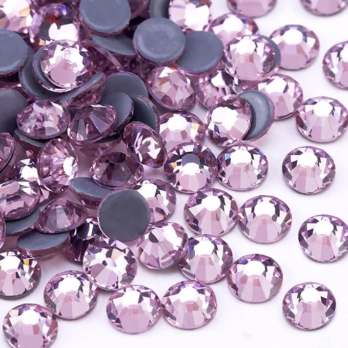 Jollin Hotfix Rhinestones Flatback Crystal Gems 7.2mm SS34, Pink | 288pcs Hot Fix Crystals Glass Rhinestones for Bedazzling, Crafting, Clothes, Shoes & Accessories DIY Decoration by Jollin
