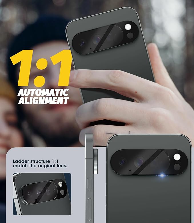 Orzero (5 Pack) Camera Lens Protector for Google Pixel 10 Pro XL, Protector de Cámera Tempered Glass 9H Precise Camera Cutouts Anti-Scratch Does Not Affect Night Shots and Flash - Image 5