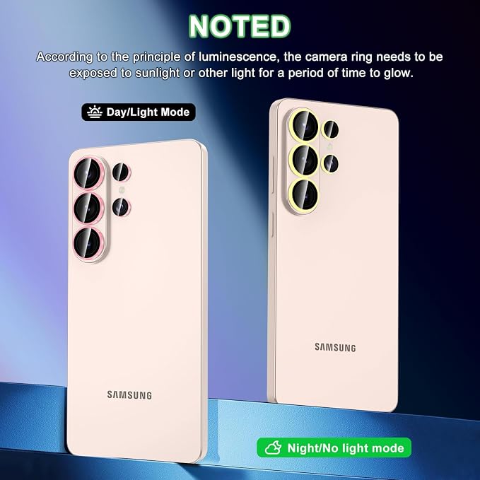 for Samsung Galaxy S26 Ultra Camera Lens Protector, Individual Metal Ring Tempered Glass Lens Cover, [Strong Adsorption] Scratch Resistant Ultra-Thin HD Clear Lens Cover, 1 Set-Pink Shine - Image 2