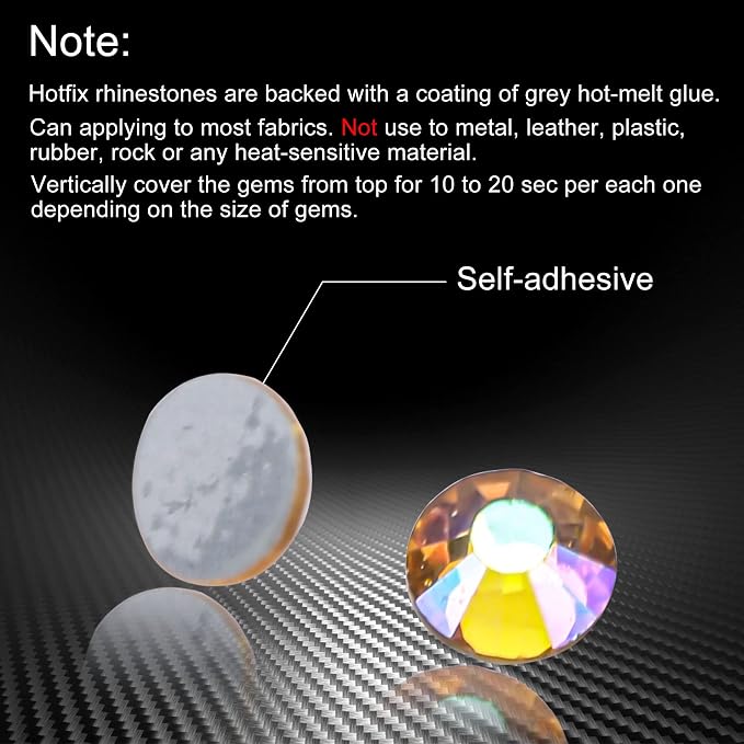 Jollin Hotfix Rhinestones Flatback Crystal Gems 7.2mm SS34, Topaz AB | 288pcs Hot Fix Crystals Glass Rhinestones for Bedazzling, Crafting, Clothes, Shoes & Accessories DIY Decoration - Image 5