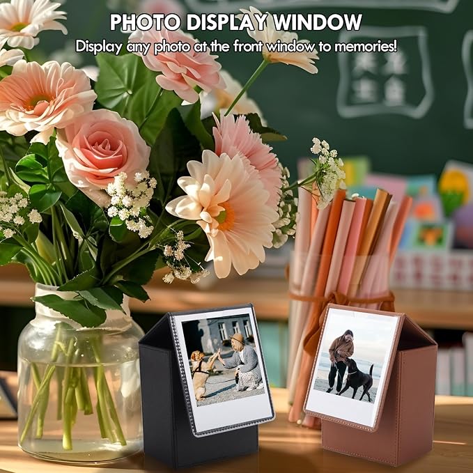 Photo Case for Instax Wide Film, 3.5x4.25” Photo Storage Box Fits for Fujifilm Instax Wide 400/300/210Wide EVO, Picture Holder for Polaroid 600/I-Type/OneStep2 Instant Film - Black - Image 7