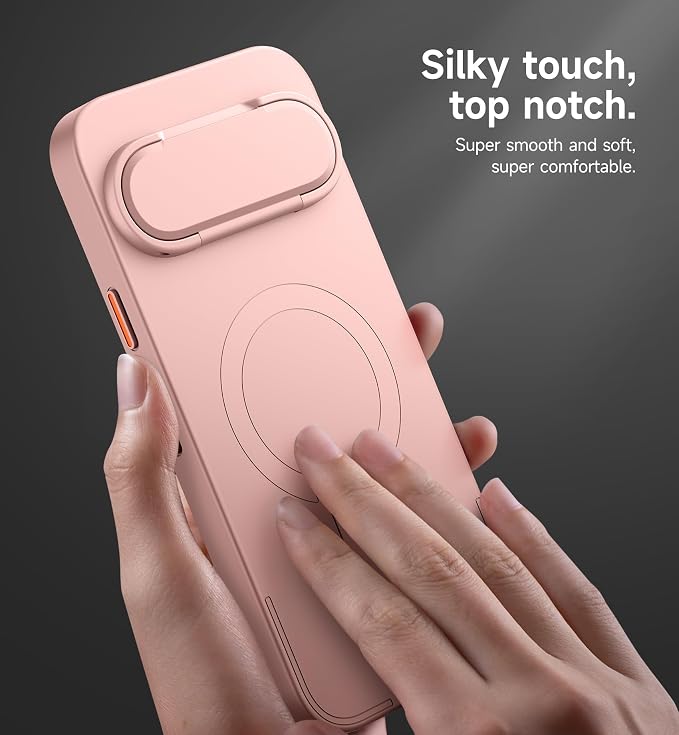 SURITCH for Google Pixel 10/10 Pro Phone Case, Compatible with MagSafe, Protective Cover with Camera Cover & Adjustable Metal Kickstand for Pixel 10/10 Pro 2025 -Pink - Image 5