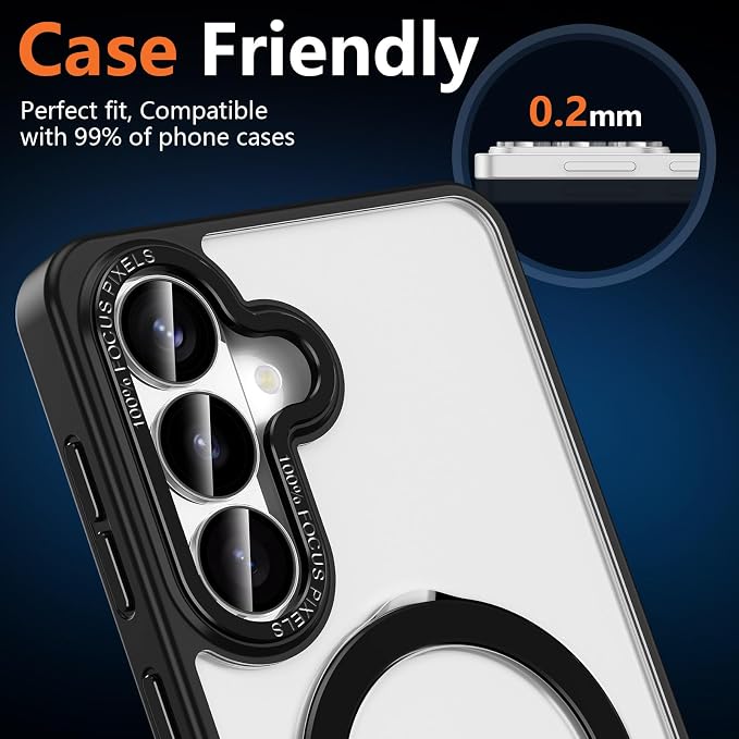 for Samsung Galaxy S26 Plus Camera Lens Protector, Individual Metal Ring Tempered Glass Lens Cover, [Strong Adsorption] Scratch Resistant Ultra-Thin HD Clear Lens Cover, 1 Set-Clear - Image 6