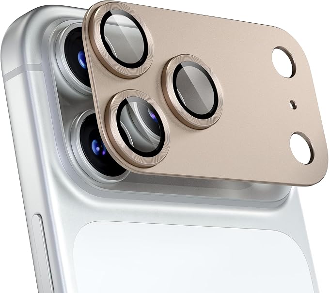 for iPhone 17 Pro Camera Lens Protector, Gray | [Military Grade Shatterproof] [Strong Adsorption] [Case Friendly] Matte Metal Tempered Glass Camera Screen Cover Accessories by Beuxece