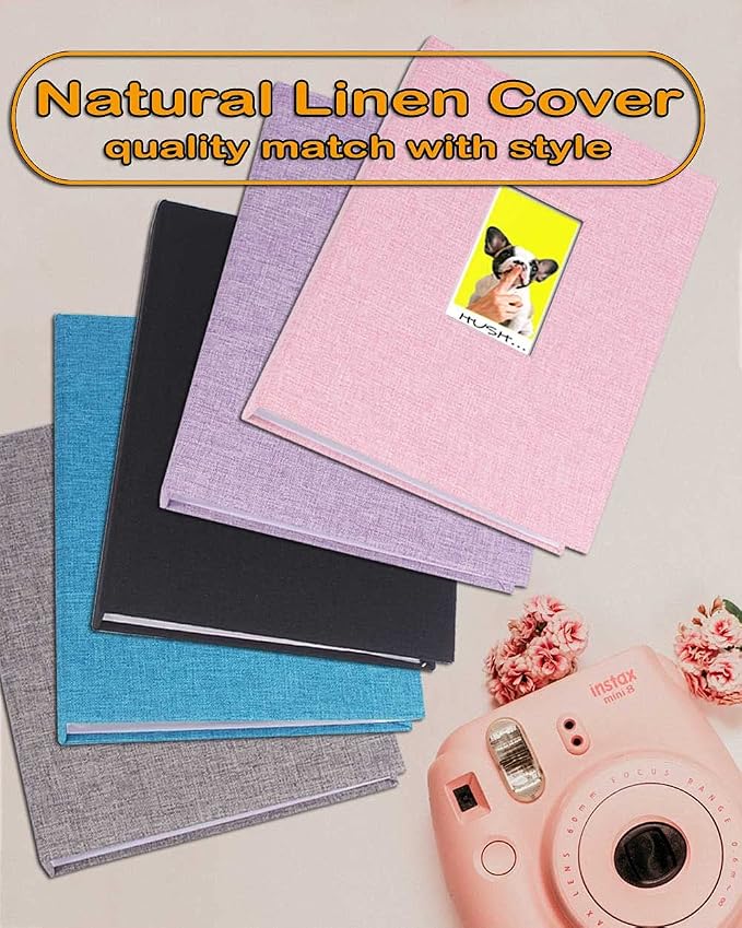 GPIRAL Mini Photo Album 208 Vertical Photos - Linen 2x3 Photo Album Compatible with K-pop Photocards, Fujifilm Instax Mini Film 7s 8 9 11, Polaroid Snap/PIC 300, HP Sprocket, Zip Printer, Dark Green - Image 5