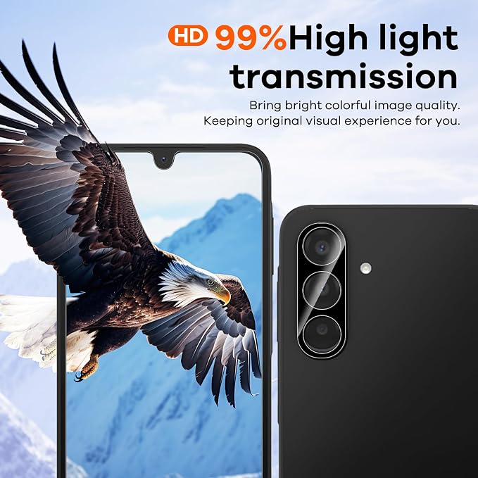 3+3 for Samsung Galaxy A17 5G Privacy Screen Protector Camera Protector | 9H Tempered Glass Cell Phone Protector Camera Lens Protector - Image 7
