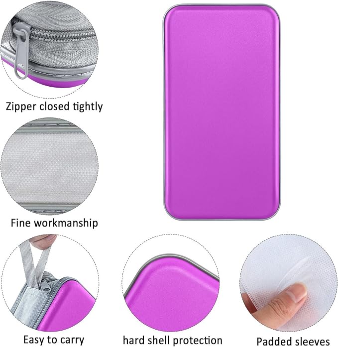 Siveit CD/DVD Case Holder, 80 Capacity Hard Plastic Disc Cases Storage Binder for Car, Home, Office, Travel (Purple) - Image 2