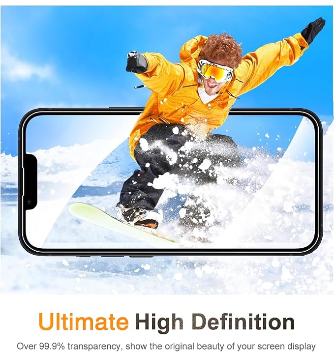 Wiaocit Tempered Glass Screen Protector for iPhone 13 | 3+3 Pack, 9H Hardness, Camera Lens Protector, Installation Frame, Bubble Free, Case Friendly - Image 7
