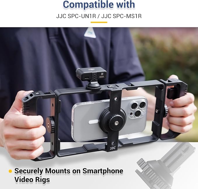 JJC Cold Shoe Mount Adapter for DJI Mic 2, Fits Canon Nikon Sony Cameras | with 1/4" Tripod Screw Hole, Portable & Lightweight, Ideal for Vlogging & Video Recording, Accessories for DJI Mic 2 - Image 5