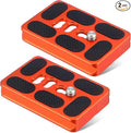 Frienda Quick Release Plate Tripod 1/4-20 DSLR,Pu60,Orange | Tripod Mount Plate, Camera Tripod Mount for DSLR Camera Tripod Ball Head , Metal, 1.9 x 1.5 x 0.4 Inch by Frienda