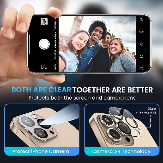 Fotbor for 3Pack iPhone 16 Pro Max Screen Protector with 3Pack Camera Lens Protector, 9H+ Tempered Glass Easy Installation Kit, Case Friendly iPhone 16 Promax - Image 6