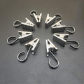 Coideal Curtain Clips Hooks Stainless Steel, 100 Pack Silver Small Heavy Duty Hanging Clips for Drapes, Shower Curtains, RV Camper Awning, String Lights, Christmas Decorations, Indoor Outdoor Decor by Coideal