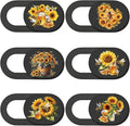 6Pcs 6 Styles Camera Cover Slide Flowers Phone Privacy Camera Cover Bees Sunflower Design Webcam Protector for Laptop Desktop Computer Tablet Phone Notebook Mini PC Accessories Office Use by PRESSINART