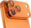 for iPhone 17 Pro Camera Lens Protector, Glitter Cosmic Orange | [Military Grade Shatterproof] [Strong Adsorption] [Case Friendly] Matte Metal Tempered Glass Camera Screen Cover Accessories by Beuxece