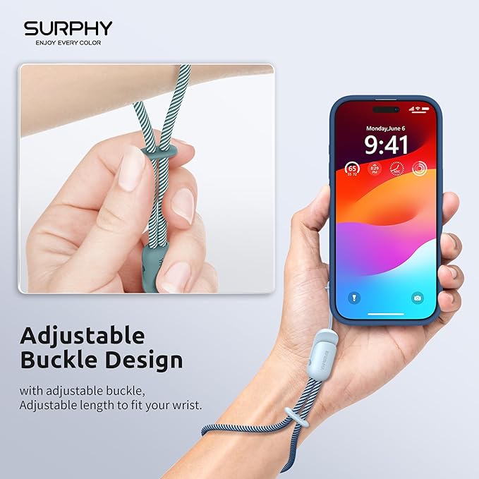 SURPHY 3 Pack Phone Wrist Strap, Phone Lanyard with Cellphone Tether Tab | Phone Strap Charm, Camera Wrist Strap with 2-Color Braided, Phone Wristlet, Wrist Lanyard for Case - Image 3