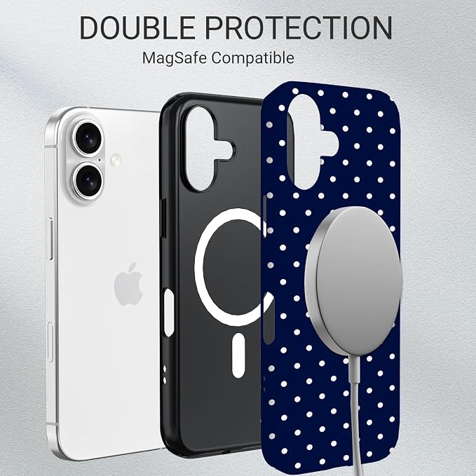 TPU Phone Case for iPhone 17, MagSafe Wireless Charging Compatible, Shockproof Slim Fit Protective Cover with Anti-Yellowing & Raised Camera Protection (Point 2, iPhone 17(6.3")) - Image 5